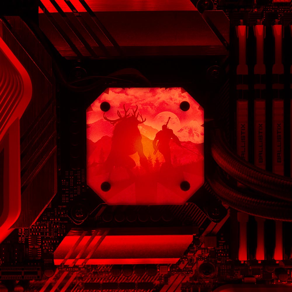 Hunting the Fiend AIO Cover for Corsair iCUE ELITE CAPELLIX (H100i, H115i, H150i Black and White) - Ddjvigo - V1Tech