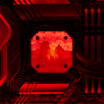 Hunting the Fiend AIO Cover for Corsair iCUE ELITE CAPELLIX (H100i, H115i, H150i Black and White) - Ddjvigo - V1Tech