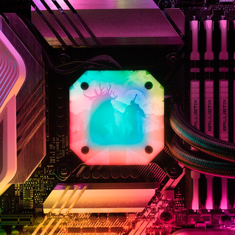 Hunting the Fiend AIO Cover for Corsair iCUE ELITE CAPELLIX (H100i, H115i, H150i Black and White) - Ddjvigo - V1Tech