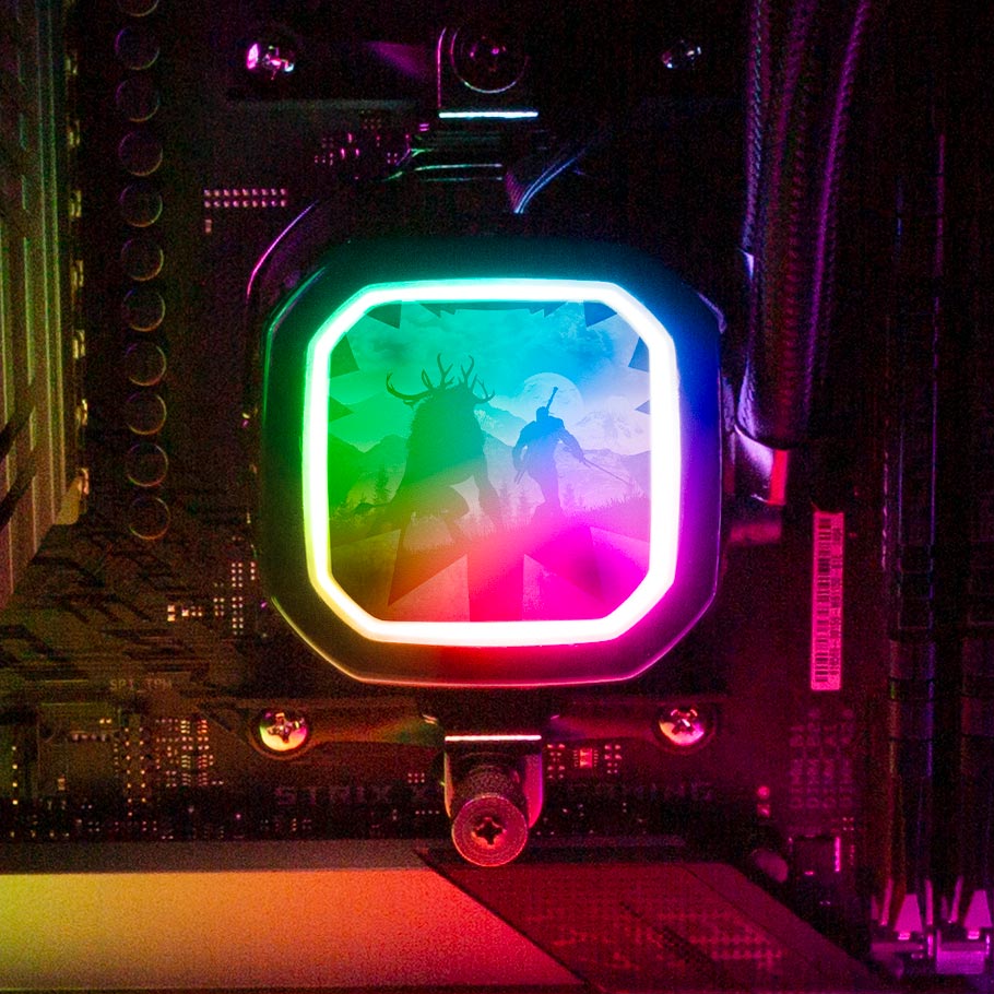 Hunting the Fiend AIO Cover for Corsair RGB Hydro Platinum and Pro Series (H100i, H115i, H150i, H100X, XT, X, SE, H60) - Ddjvigo - V1Tech