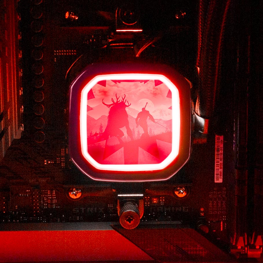 Hunting the Fiend AIO Cover for Corsair RGB Hydro Platinum and Pro Series (H100i, H115i, H150i, H100X, XT, X, SE, H60) - Ddjvigo - V1Tech