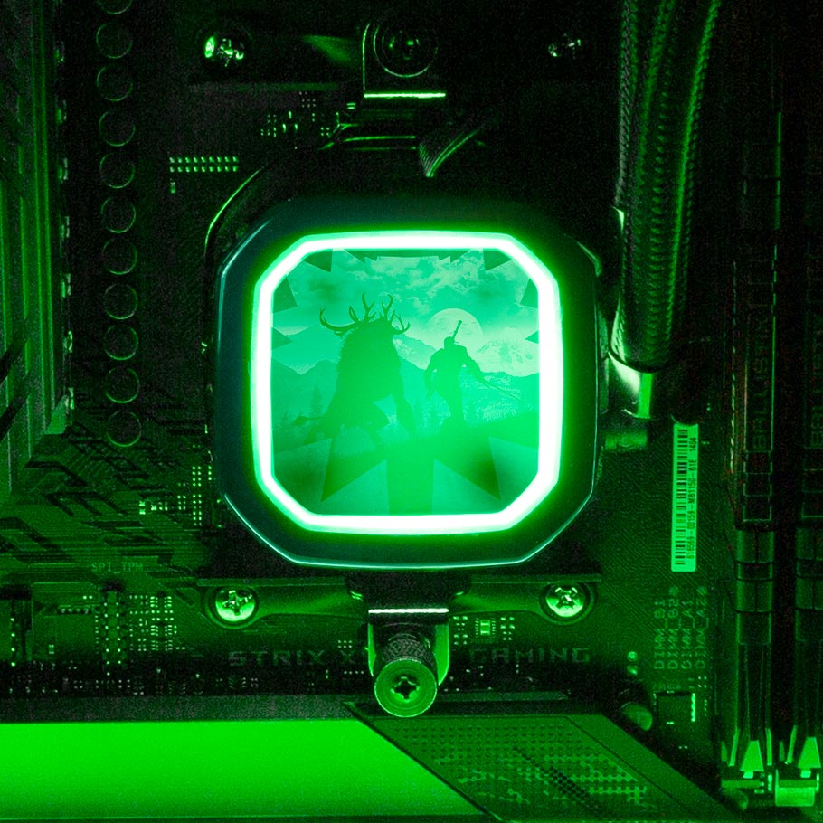 Hunting the Fiend AIO Cover for Corsair RGB Hydro Platinum and Pro Series (H100i, H115i, H150i, H100X, XT, X, SE, H60) - Ddjvigo - V1Tech