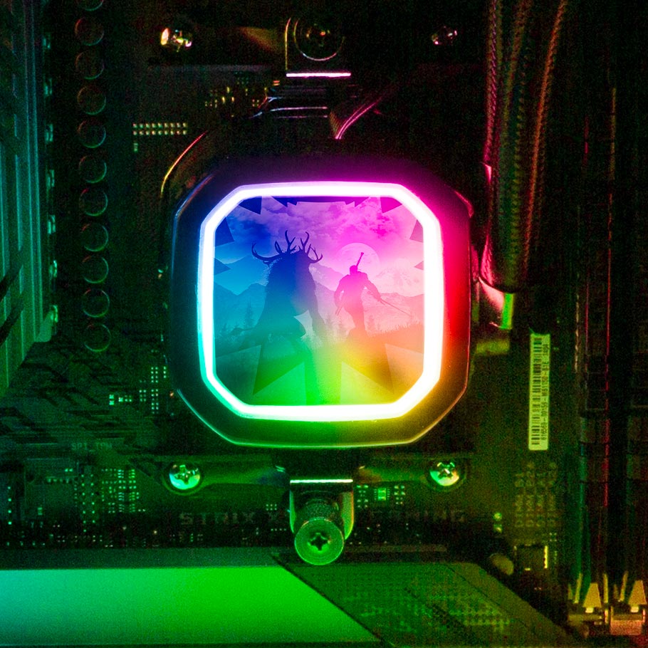 Hunting the Fiend AIO Cover for Corsair RGB Hydro Platinum and Pro Series (H100i, H115i, H150i, H100X, XT, X, SE, H60) - Ddjvigo - V1Tech