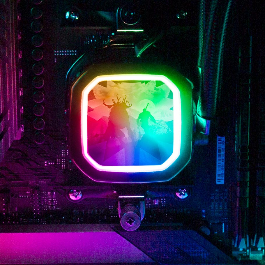 Hunting the Fiend AIO Cover for Corsair RGB Hydro Platinum and Pro Series (H100i, H115i, H150i, H100X, XT, X, SE, H60) - Ddjvigo - V1Tech