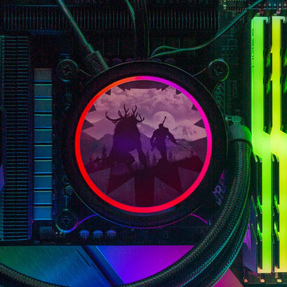 Hunting the Fiend AIO Cover for NXT Kraken M22 X53 X63 X73 RGB 120,240,280, and 360mm - Ddjvigo - V1Tech