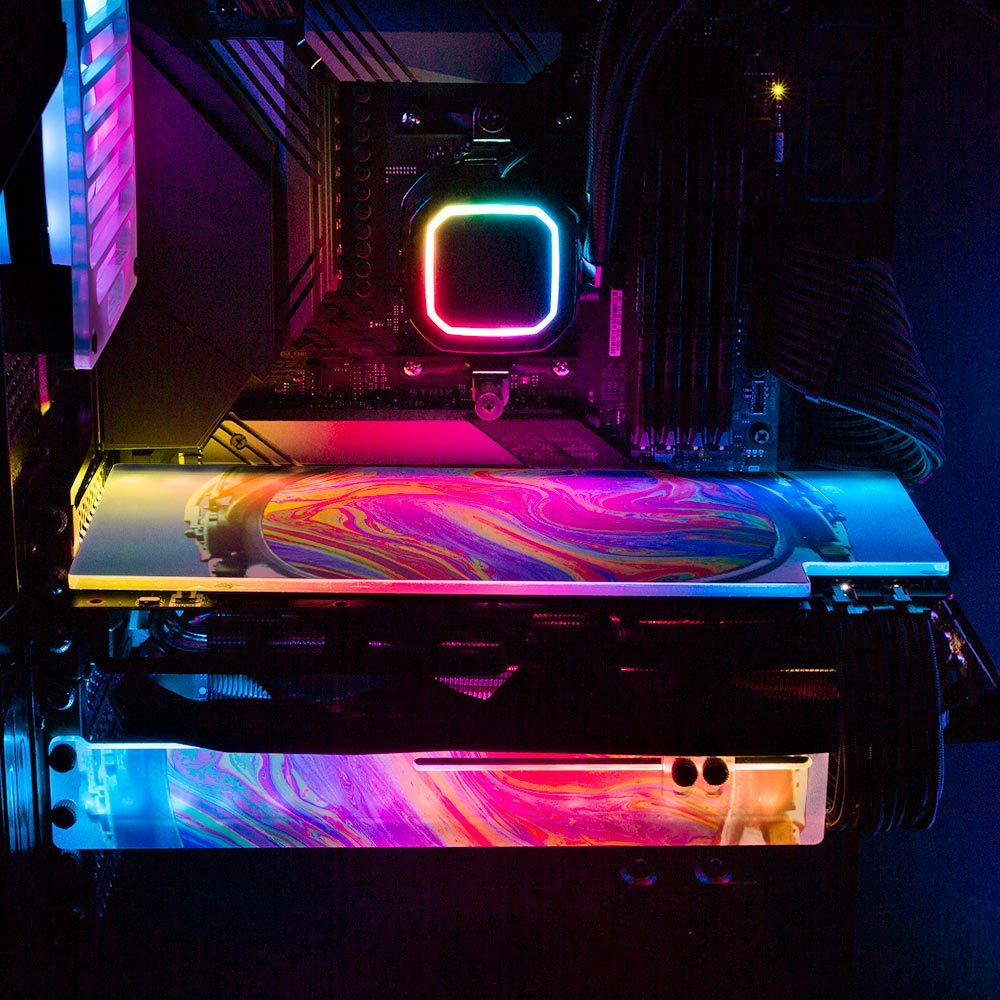 Just A Chemical RGB GPU Support Bracket - Seamless - V1Tech