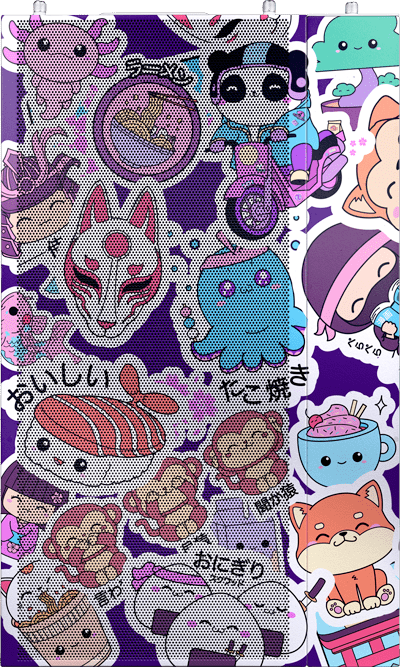 Kawaii Stickerbomb | EVO Printed Case - Donnie Art - V1 Tech