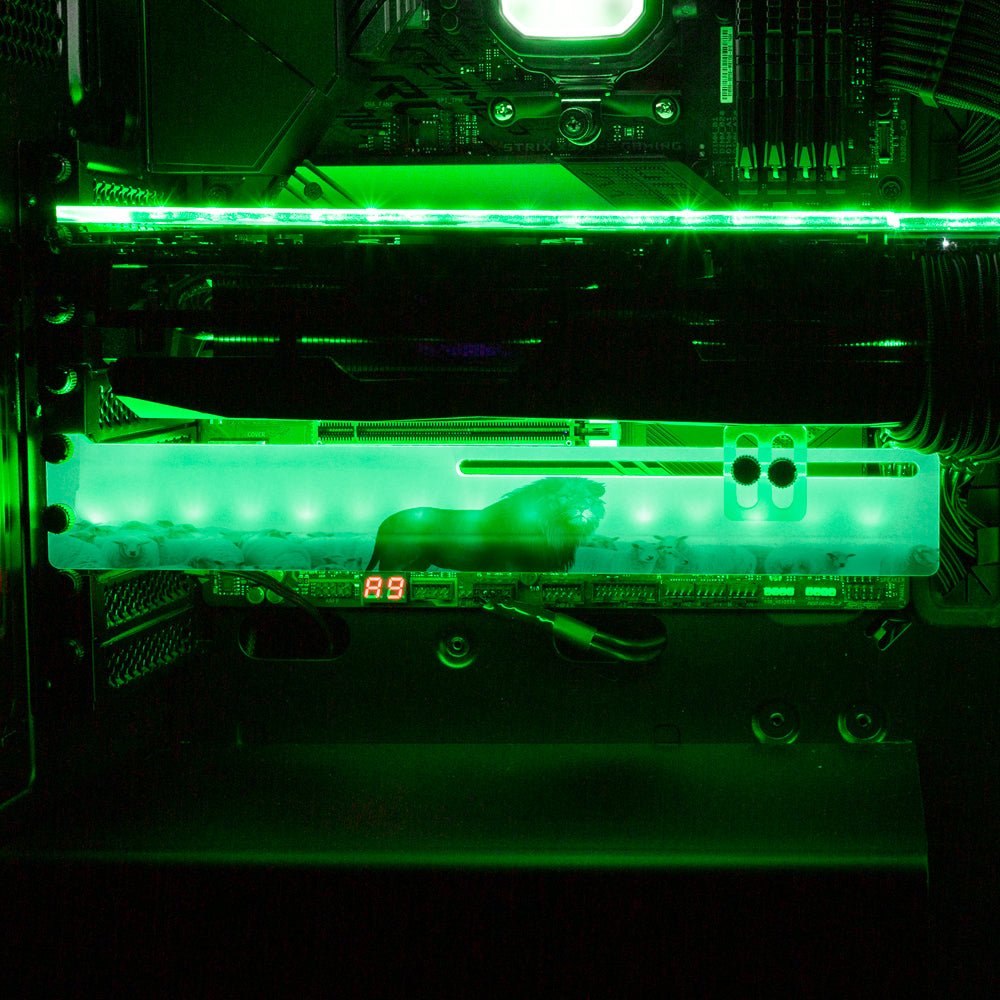 Lion Among Sheep RGB GPU Support Bracket - Nogar007 - V1Tech