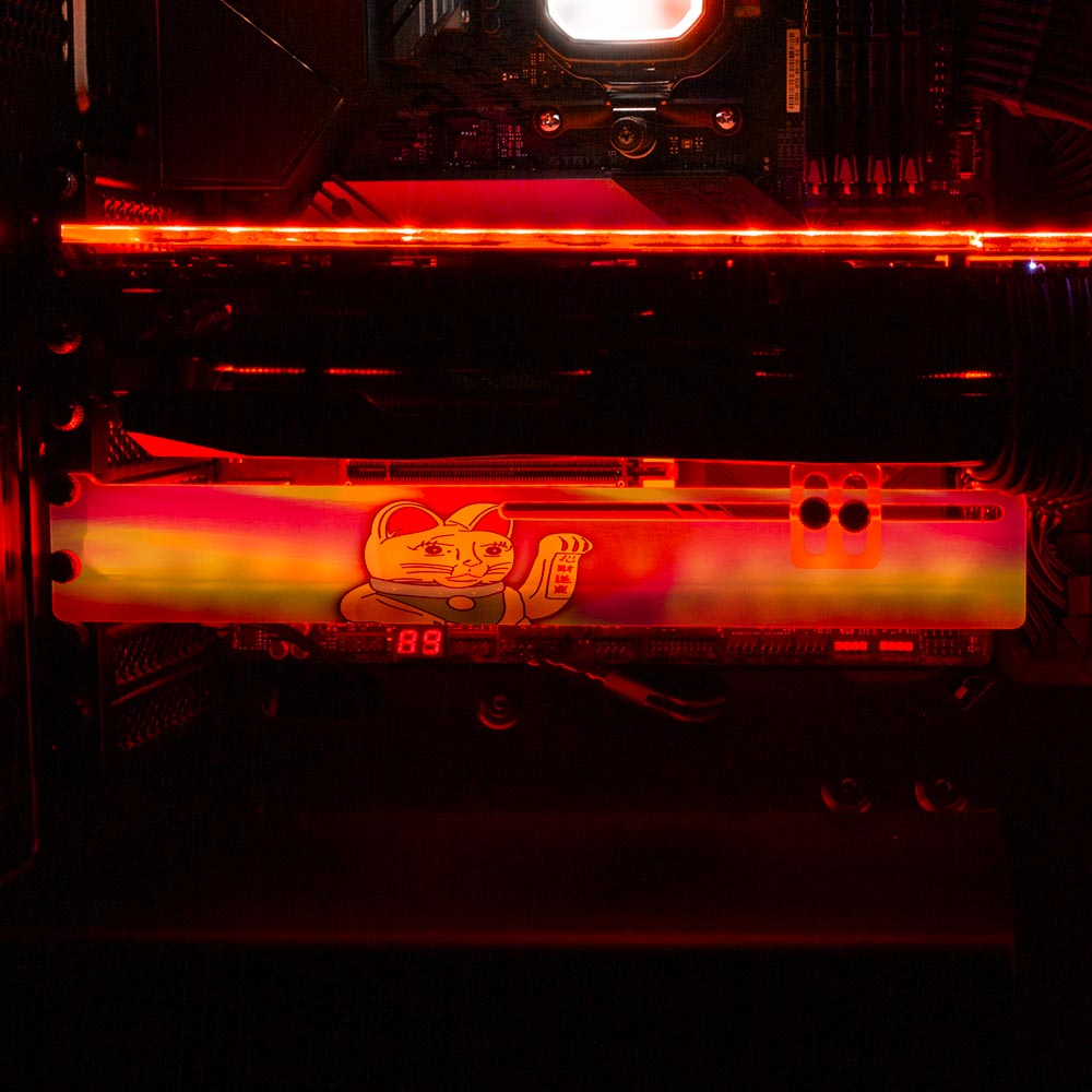Lucky Cat RGB GPU Support Bracket - Javilostcontrol - V1Tech – V1 Tech