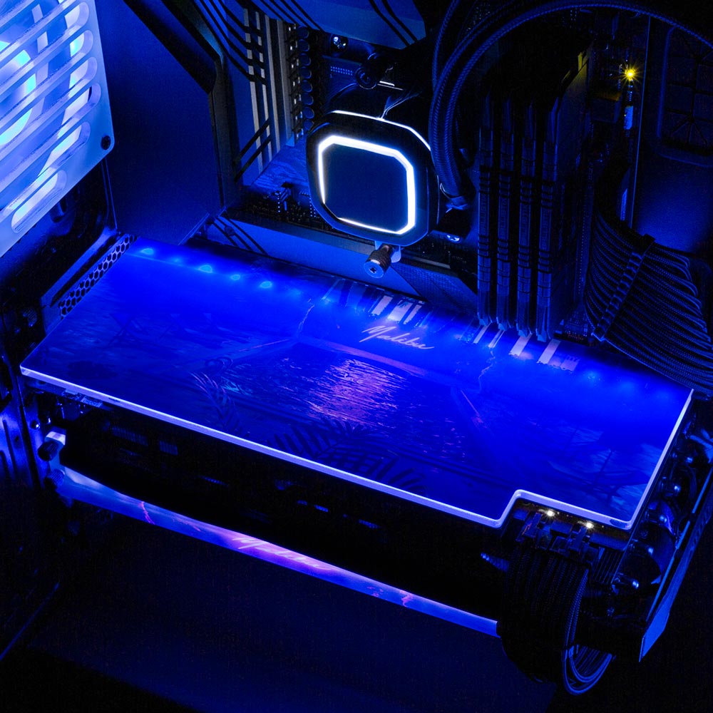 Malibu Swim RGB GPU Backplate - Skie Graphic Studio - V1Tech