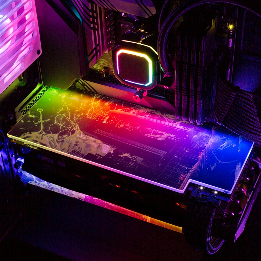 Geoglyser - 'Midnight City' | Custom RGB GPU Backplate by V1 Tech ...