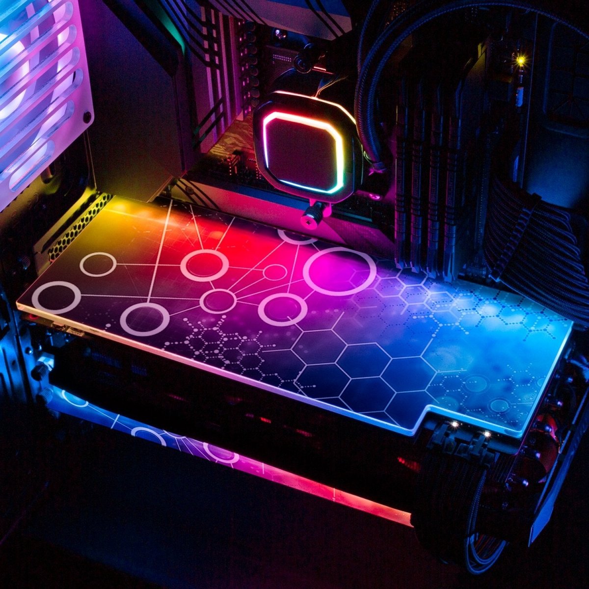 Backplateless Gpu 'Nanotech' Custom Design RGB GPU Backplate by V1 Tech | Tailored To Fit ...