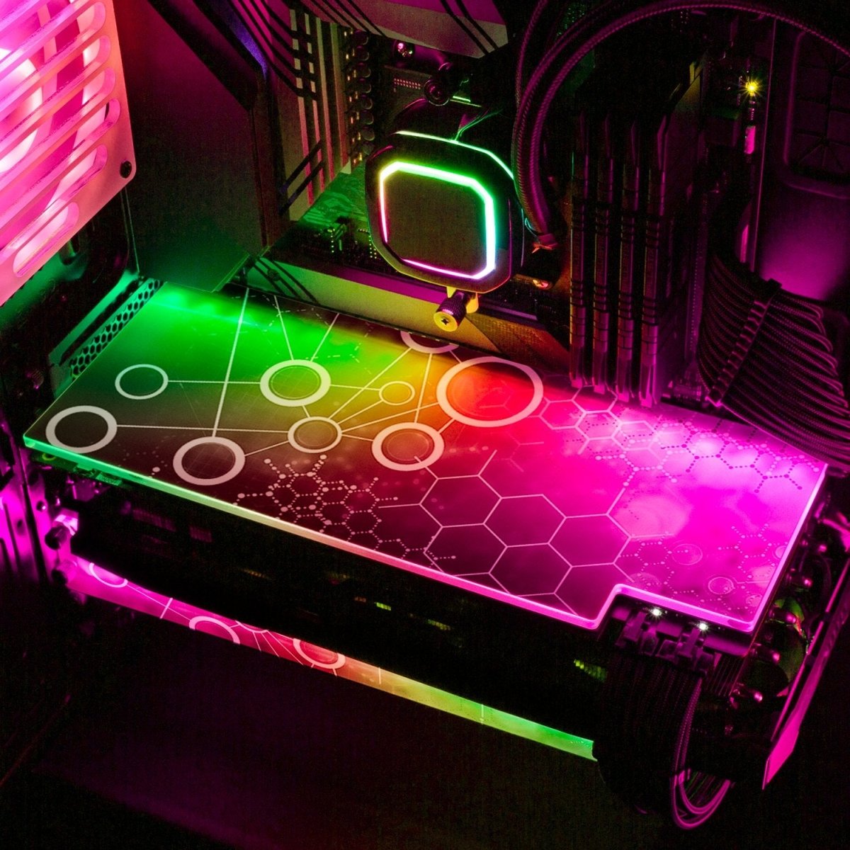 'Nanotech' Custom Design RGB GPU Backplate by V1 Tech | Tailored To Fit ...