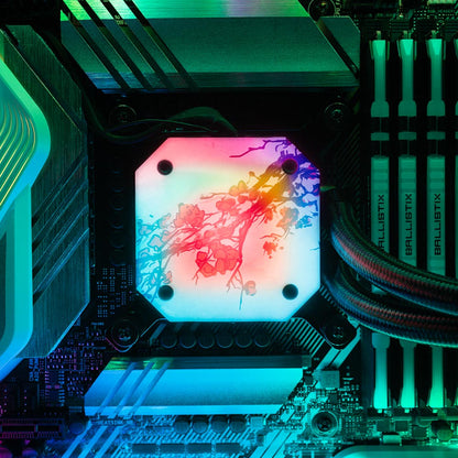 Nature AIO Cover for Corsair iCUE ELITE CAPELLIX (H100i, H115i, H150i Black and White) - Ddjvigo - V1Tech