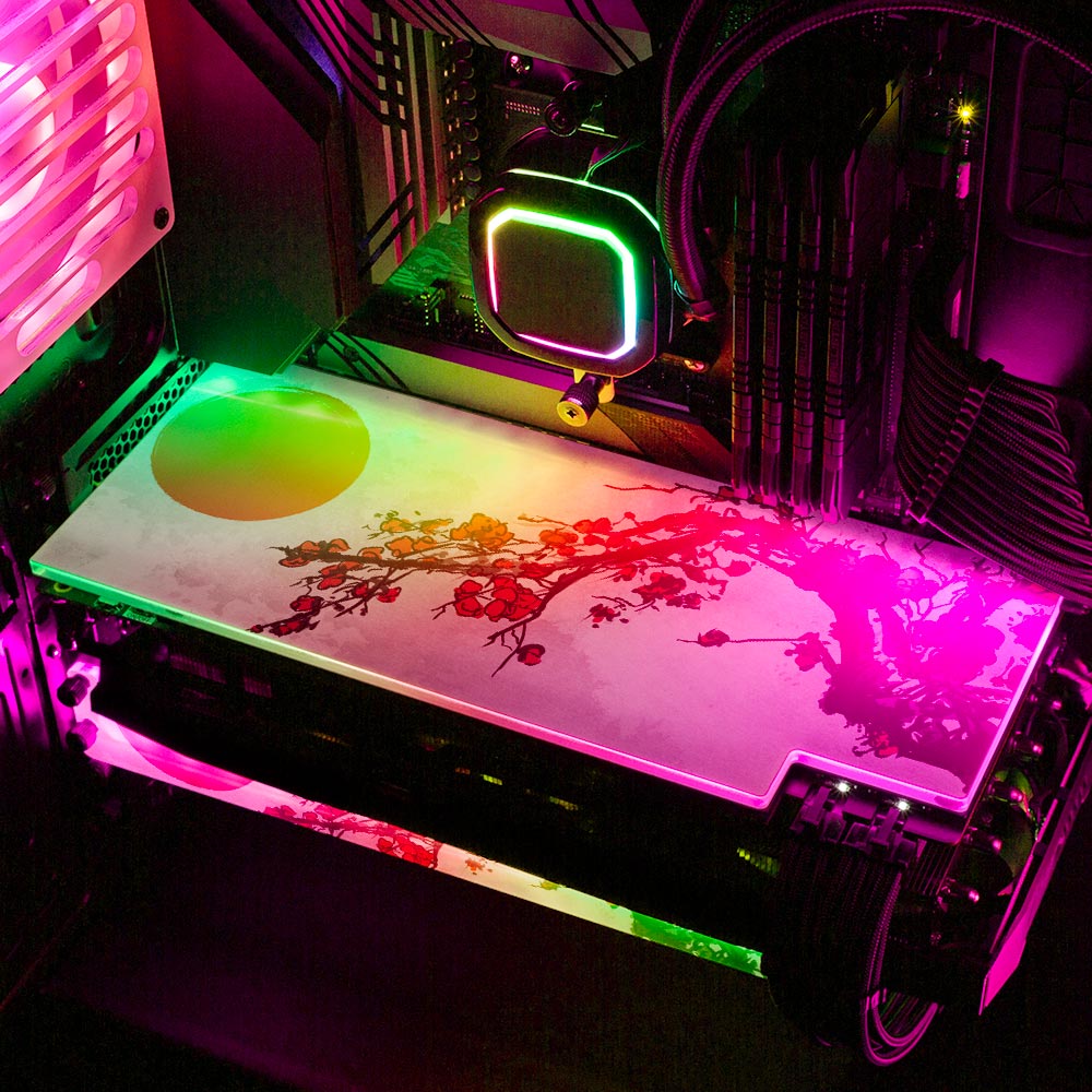Gpu Back Plate Cover Ddjvigo - 'Nature' | Custom RGB GPU Backplate by V1 Tech | Tailored to ...