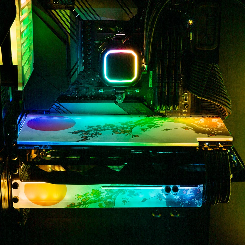 Gpu Back Plate Cover Ddjvigo - 'Nature' | Custom RGB GPU Backplate by V1 Tech | Tailored to ...