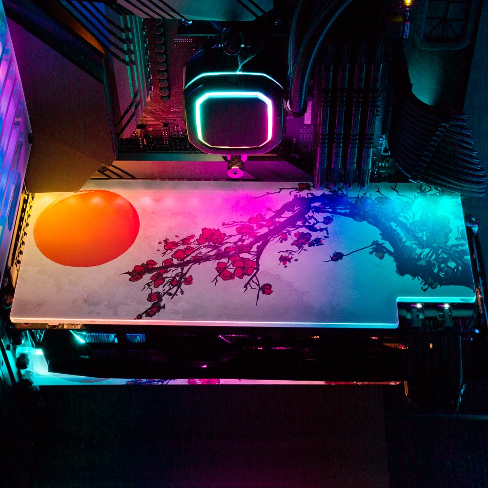 Gpu Back Plate Cover Ddjvigo - 'Nature' | Custom RGB GPU Backplate by V1 Tech | Tailored to ...