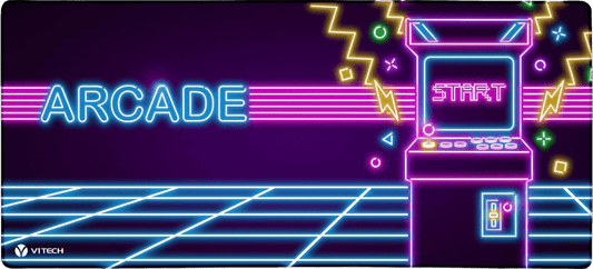 Neon Arcade X-Large Mouse Pad - Donnie Art - V1Tech