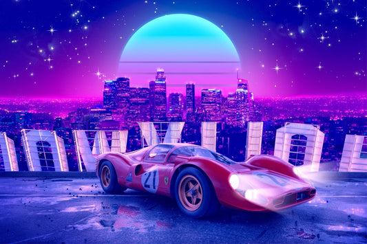 Neon City Overlook Plexi Glass Wall Art - Andy Harbeck - V1Tech