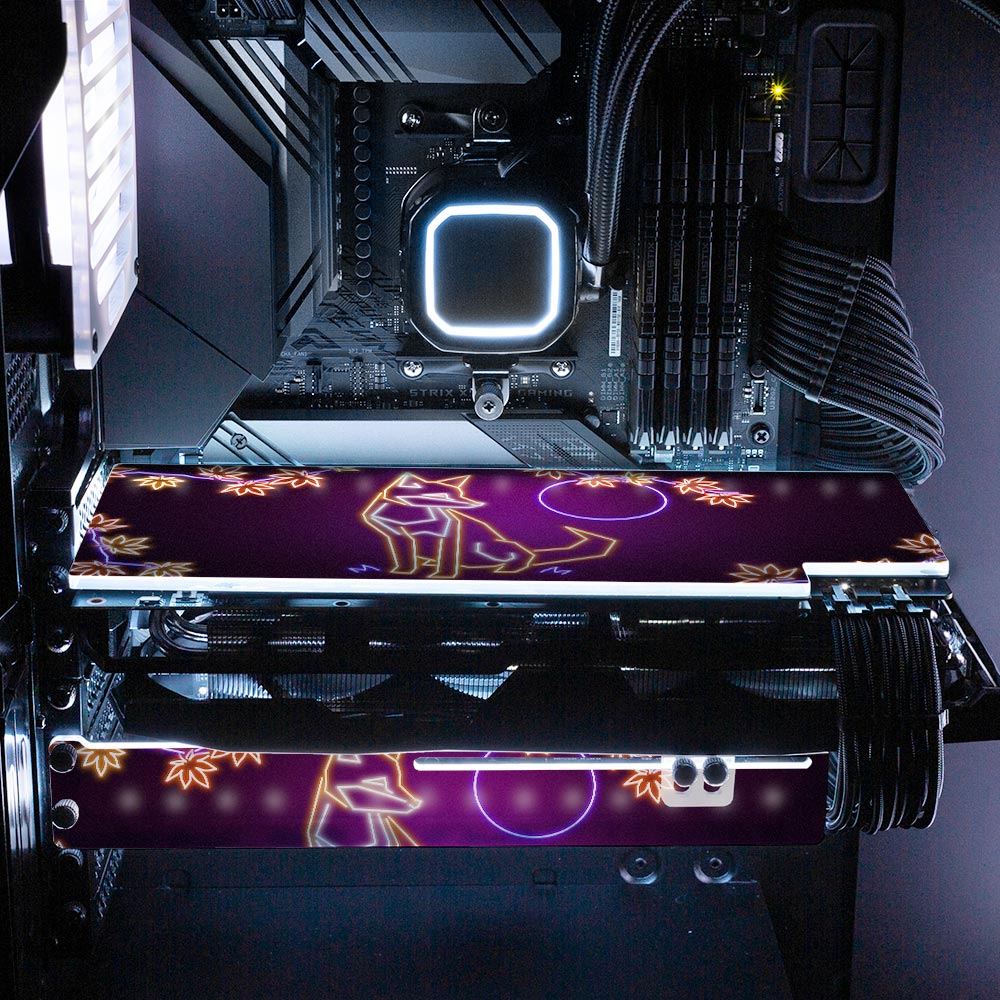Donnie Art - 'Neon Fox' | Custom RGB GPU Backplate by V1 Tech ...