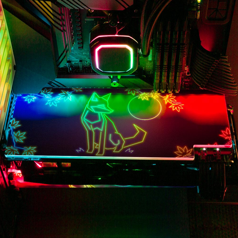 Donnie Art - 'Neon Fox' | Custom RGB GPU Backplate by V1 Tech ...