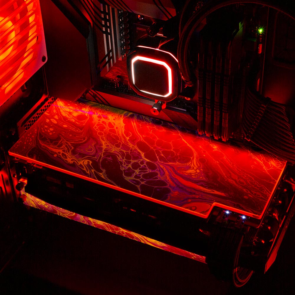 Neon Green RGB GPU Backplate - Geoglyser - V1Tech