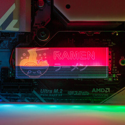 Neon Ramen M.2 Heatsink Cover with ARGB Lighting - Donnie Art - V1Tech