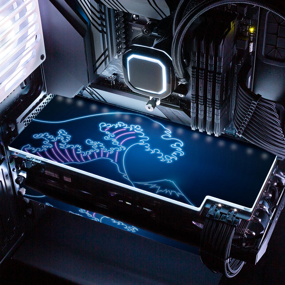 Donnie Art - 'Neon Wave' | Custom RGB GPU Backplate by V1 Tech ...