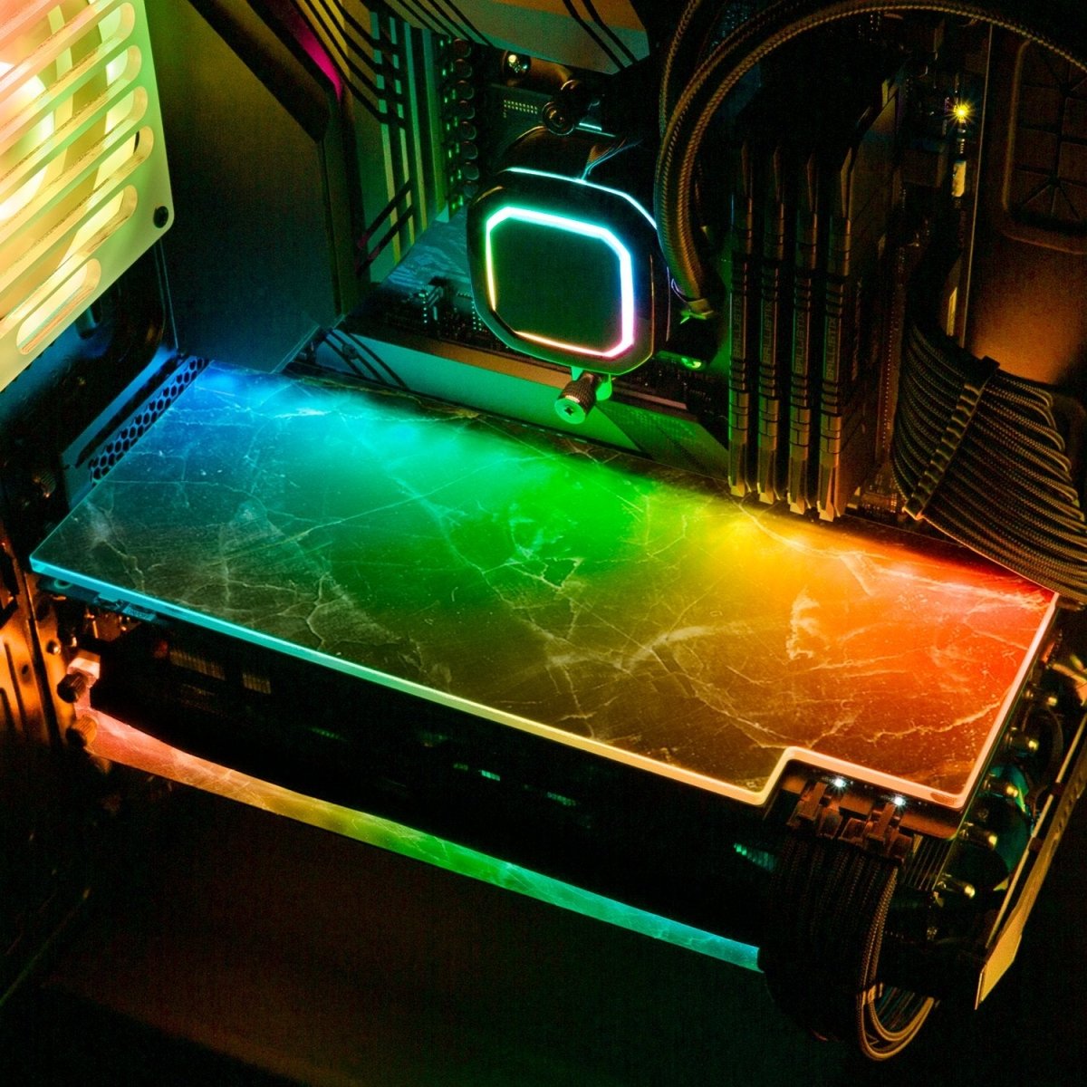 'Night Marble' Custom Design RGB GPU Backplate by V1 Tech | Tailored To ...