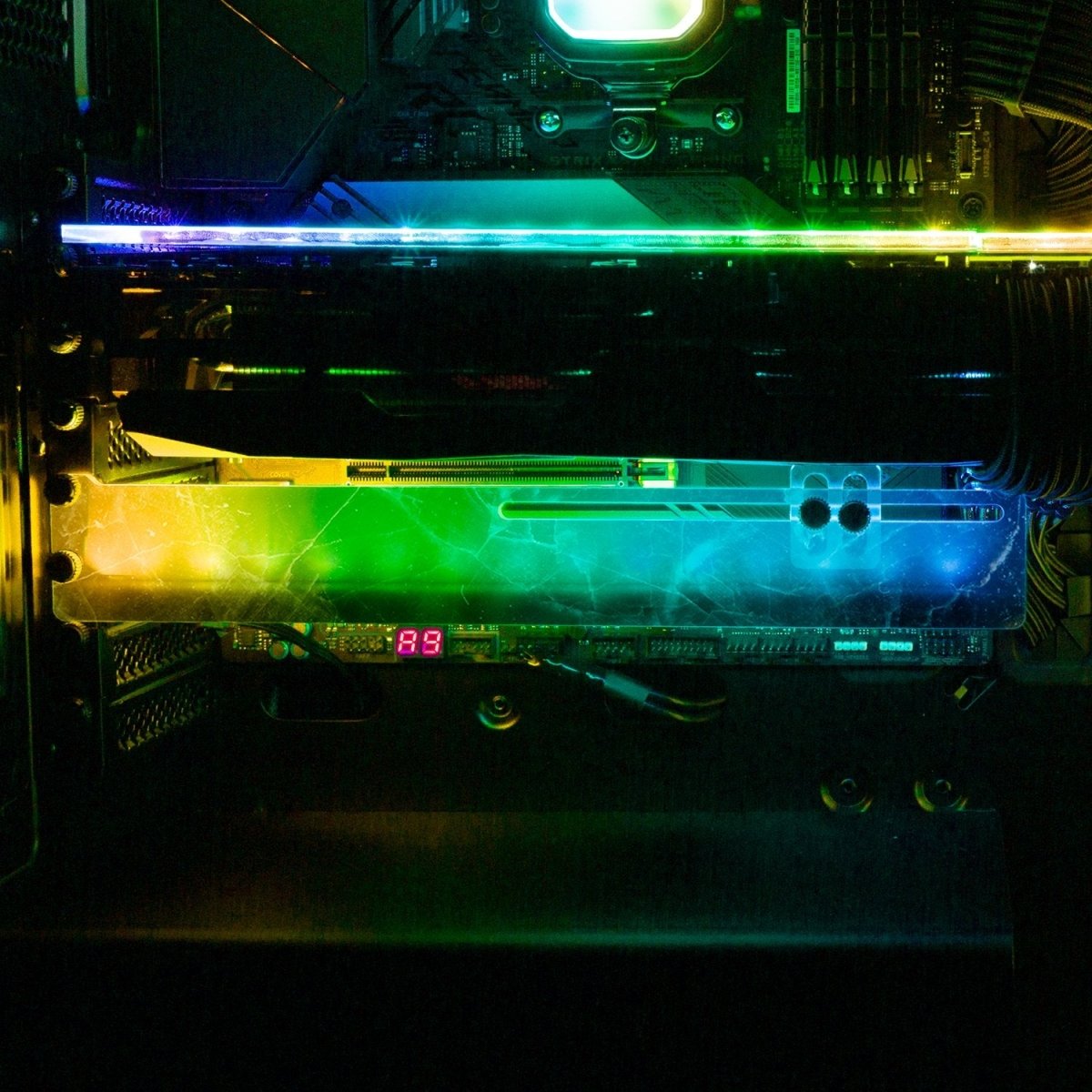 Night Marble RGB GPU Support Bracket - V1Tech – V1 Tech