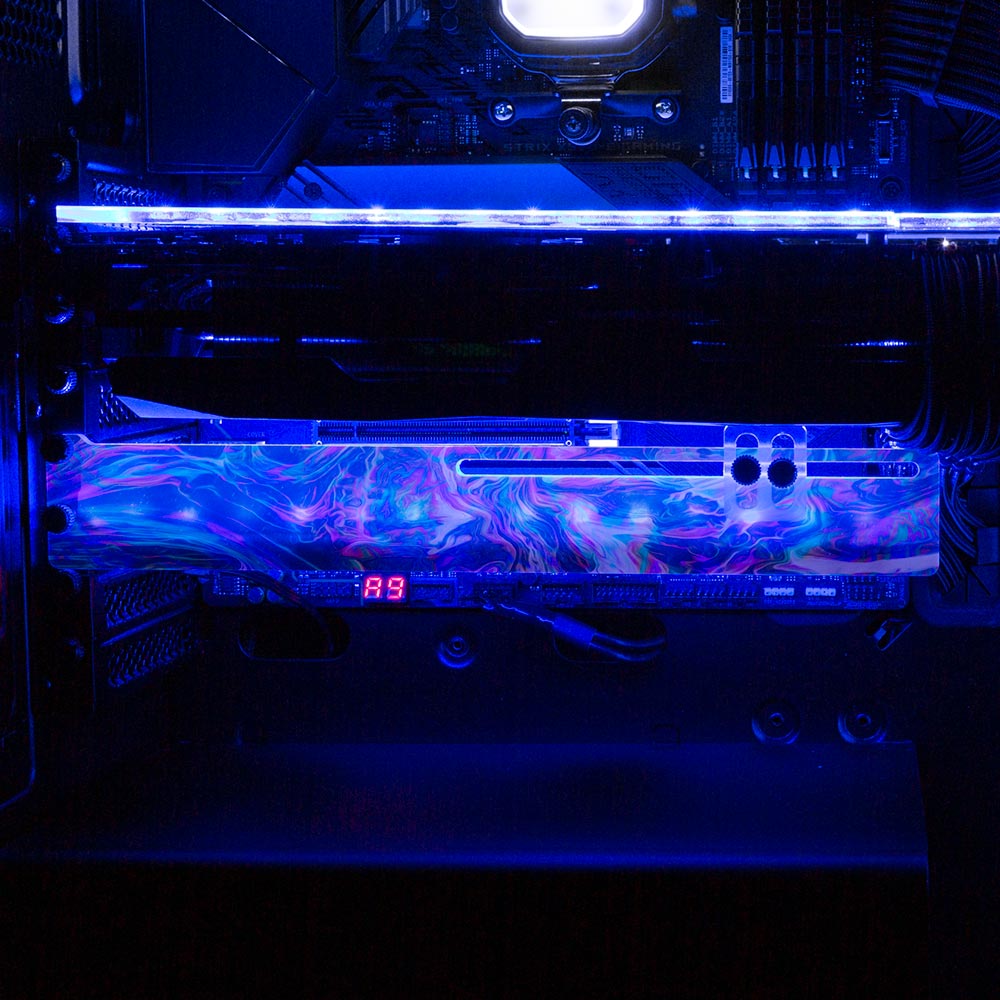 No Fear RGB GPU Support Bracket - Geoglyser - V1Tech