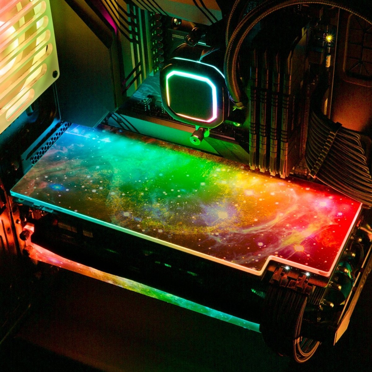 Gpu Back Plate Cover 'Nova' Custom Design RGB GPU Backplate by V1 Tech | Tailored To Fit Any ...