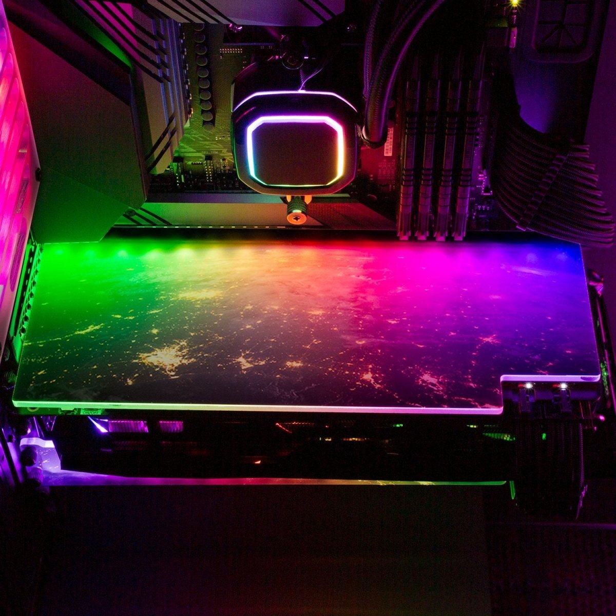 'Our World' Custom Design RGB GPU Backplate by V1 Tech | Tailored To ...