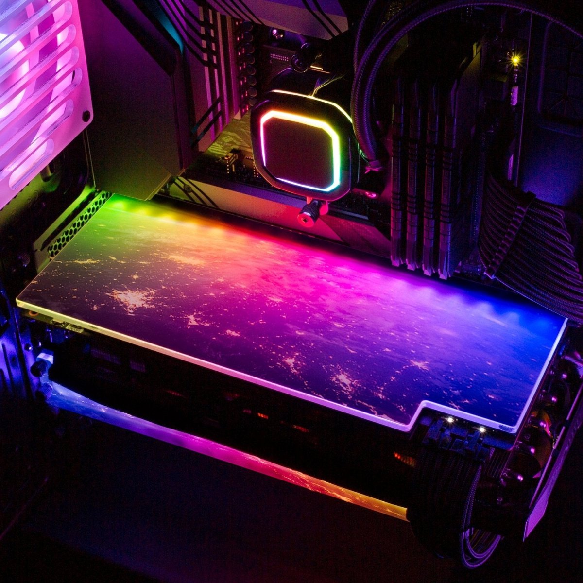'Our World' Custom Design RGB GPU Backplate by V1 Tech | Tailored To ...