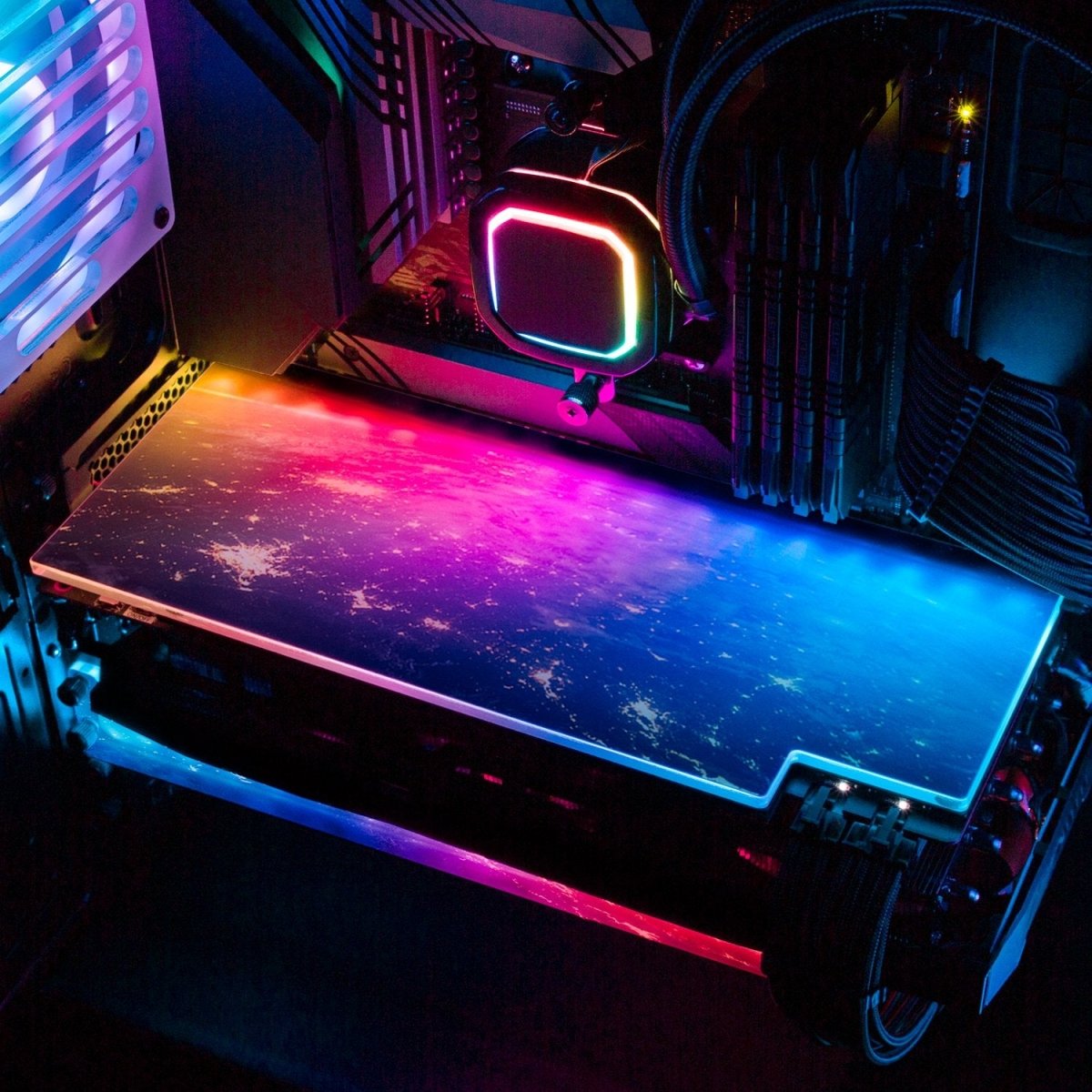 'Our World' Custom Design RGB GPU Backplate by V1 Tech | Tailored To ...
