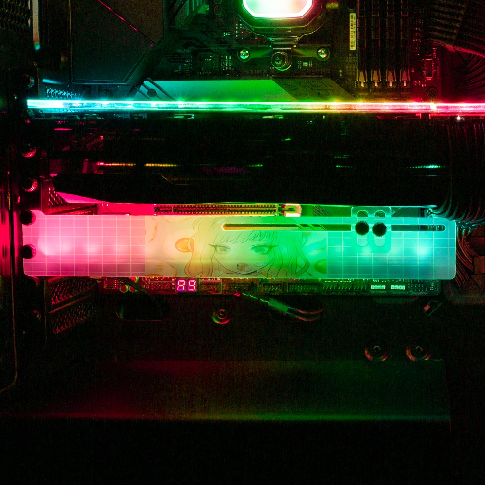 Pastel Aesthetic RGB GPU Support Bracket - YacilArt - V1Tech โ V1 Tech