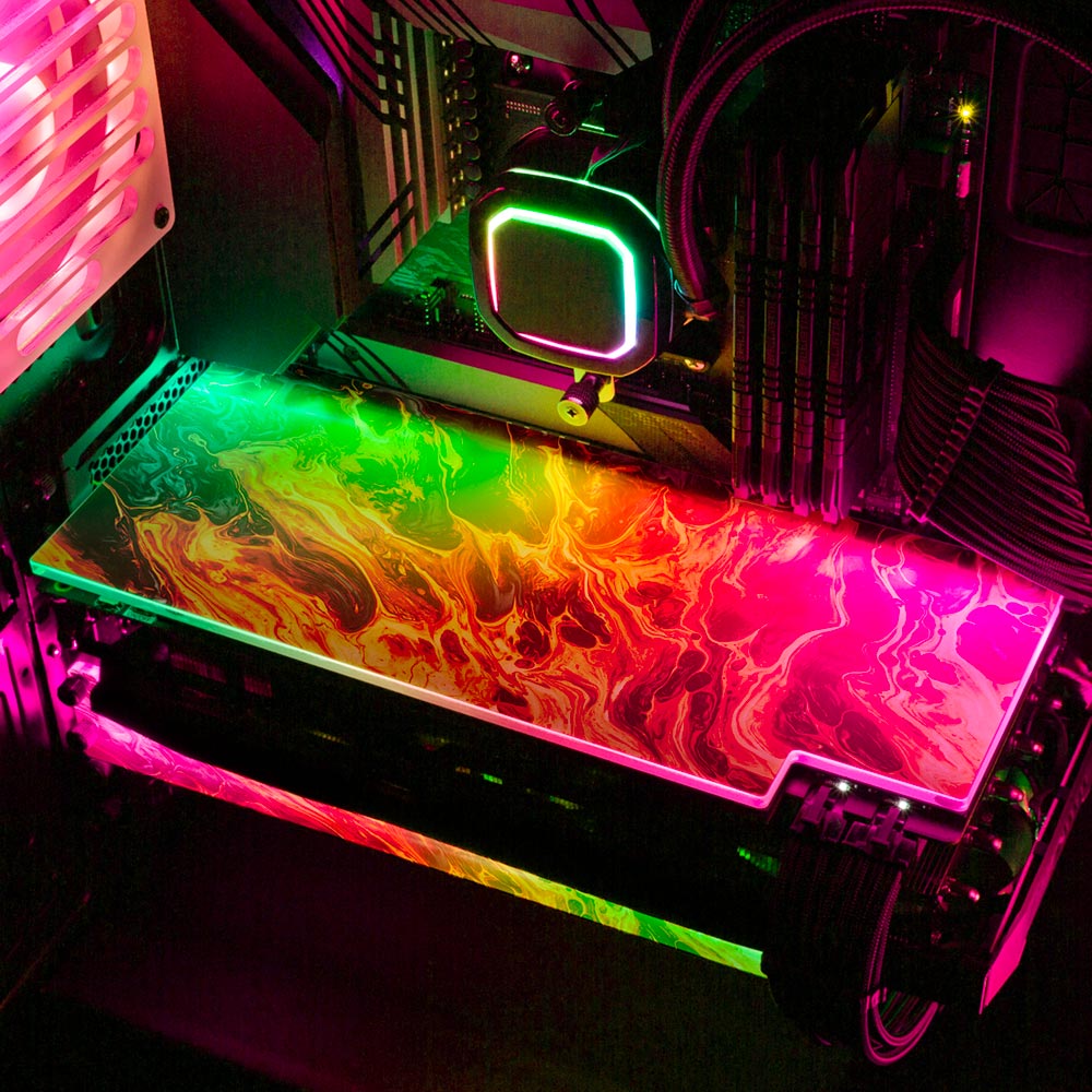 Geoglyser - 'Phoenix' | Custom RGB GPU Backplate by V1 Tech | Tailored ...
