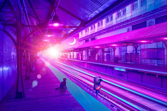 Pink Line Plexi Glass Wall Art - Andy Harbeck - V1Tech