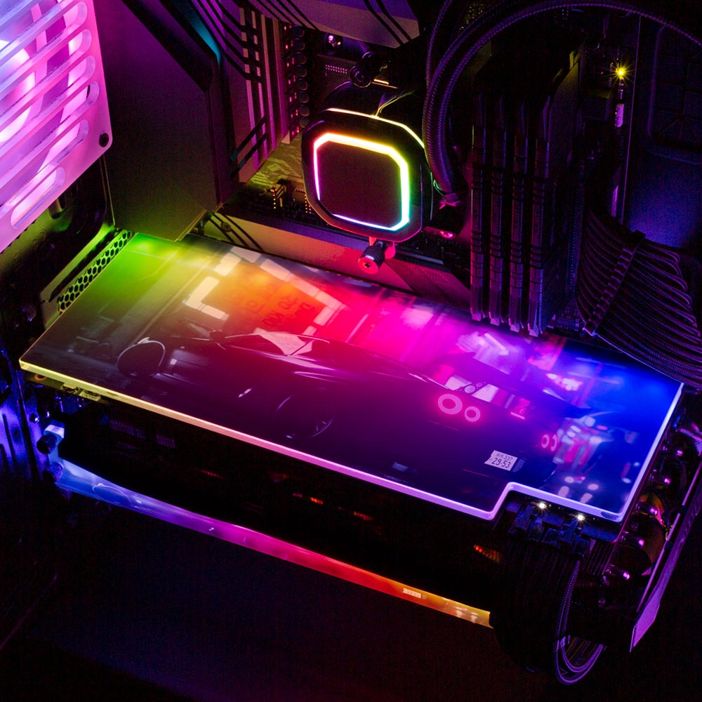 Skie Graphic Studio - 'R-34 Skyline' | Custom RGB GPU Backplate by V1 ...