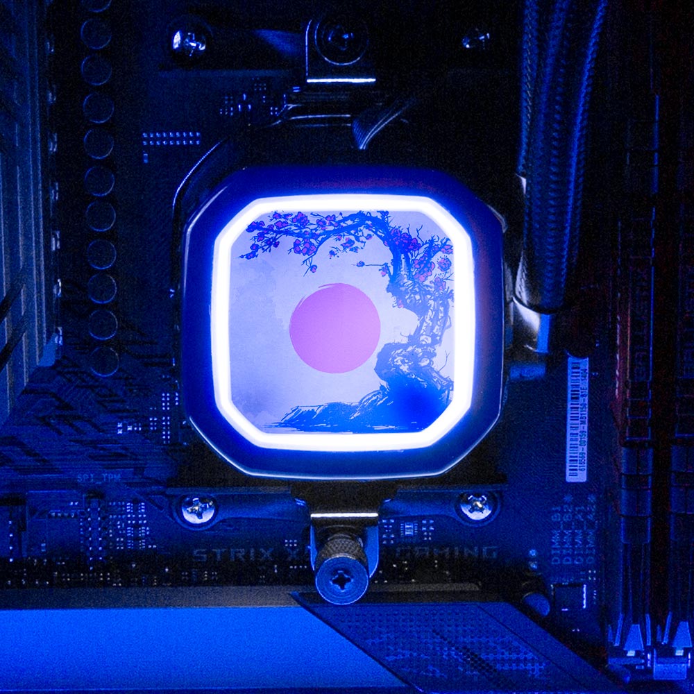 Red Suns AIO Cover for Corsair RGB Hydro Platinum and Pro Series (H100i, H115i, H150i, H100X, XT, X, SE, H60) - Ddjvigo - V1Tech