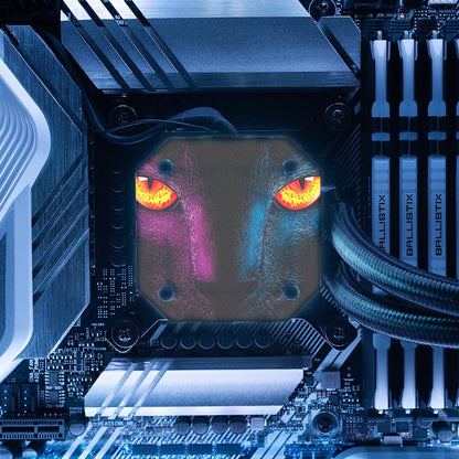 Retro Cat AIO Cover for Corsair iCUE ELITE CAPELLIX (H100i, H115i, H150i Black and White) - Ddjvigo - V1Tech