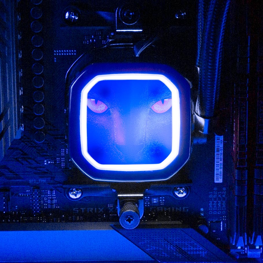 Retro Cat AIO Cover for Corsair RGB Hydro Platinum and Pro Series (H100i, H115i, H150i, H100X, XT, X, SE, H60) - Ddjvigo - V1Tech
