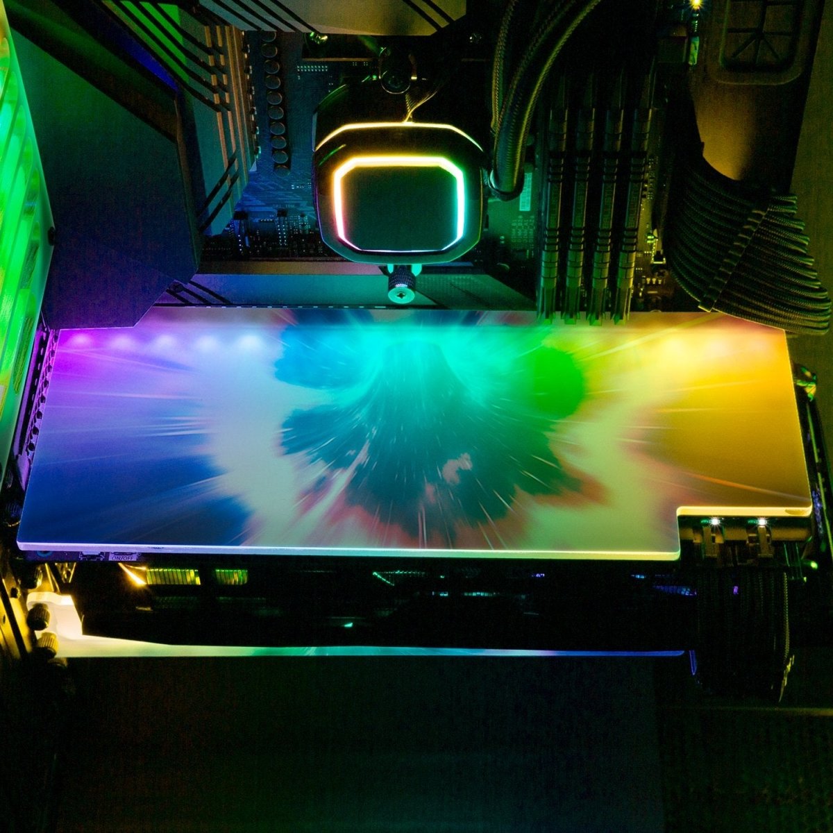 'Retro Portal' Custom Design RGB GPU Backplate by V1 Tech | Tailored To ...