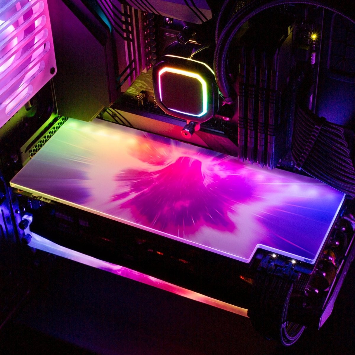 'Retro Portal' Custom Design RGB GPU Backplate by V1 Tech | Tailored To ...