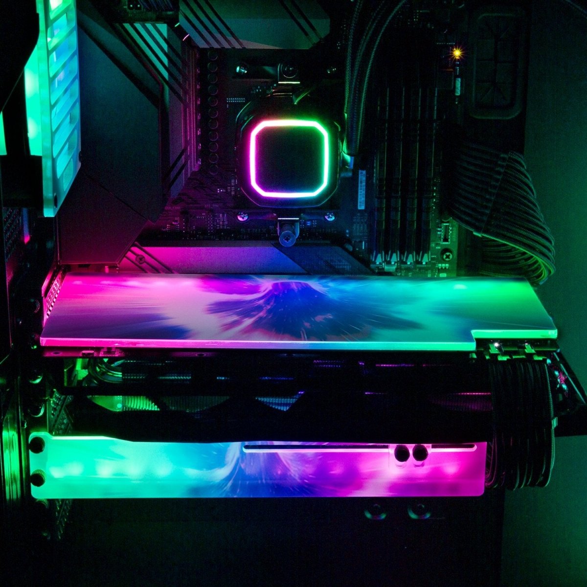 Retro Portal RGB GPU Support Bracket - V1Tech – V1 Tech