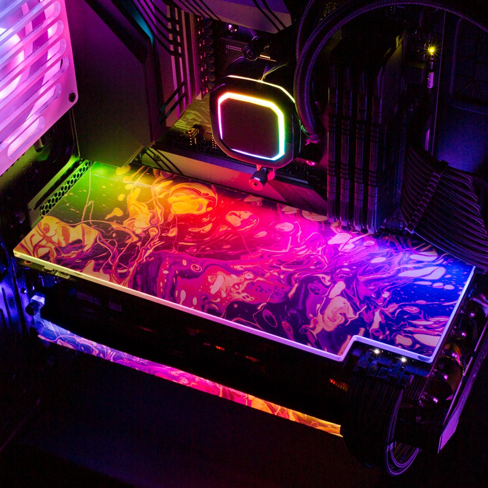 Geoglyser - 'Reverse Running' | Custom RGB GPU Backplate by V1 Tech ...