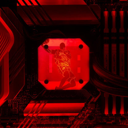 Soul of Black Mamba AIO Cover for Corsair iCUE ELITE CAPELLIX (H100i, H115i, H150i Black and White) - Donnie Art - V1Tech