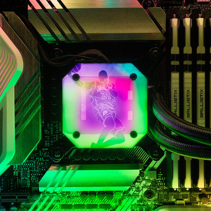 Soul of Black Mamba AIO Cover for Corsair iCUE ELITE CAPELLIX (H100i, H115i, H150i Black and White) - Donnie Art - V1Tech