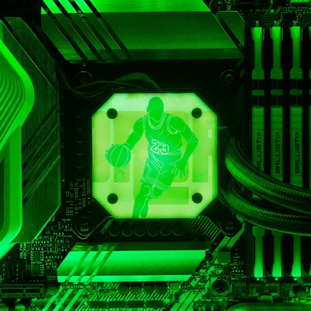 Soul of the Airness AIO Cover for Corsair iCUE ELITE CAPELLIX (H100i, H115i, H150i Black and White) - Donnie Art - V1Tech
