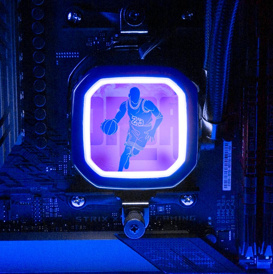 Soul of the Airness AIO Cover for Corsair RGB Hydro Platinum and Pro Series (H100i, H115i, H150i, H100X, XT, X, SE, H60) - Donnie Art - V1Tech